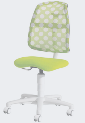 Krzesło PAIDI SINO limonkowe/ białe kropki (1409306)