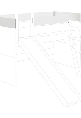 Poręcz ochronna na całe łóżko z dwoma wyjściami PAIDI Tiago kredowy-biały (120x200)(2396031