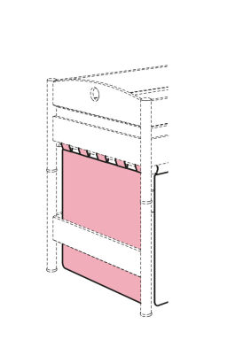 Pojedyncza zasłona na bok o 120 cm PAIDI różowy/biały (158 960 0-4036)