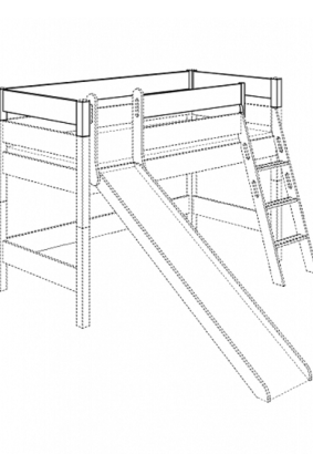 Poręcz ochronna 2 wejścia PAIDI Sten Solidny dąb (90x200) (2186014)