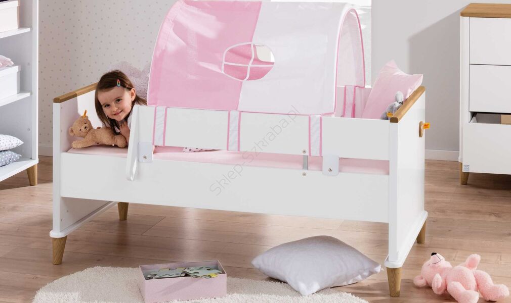 Namiot do łóżeczka dziecięcego PAIDI  / Fiona / Felie / Kira  / Lieven / Olli / Oscar / Remo  / Carlo / Ylvie różowo-biały (11944018)