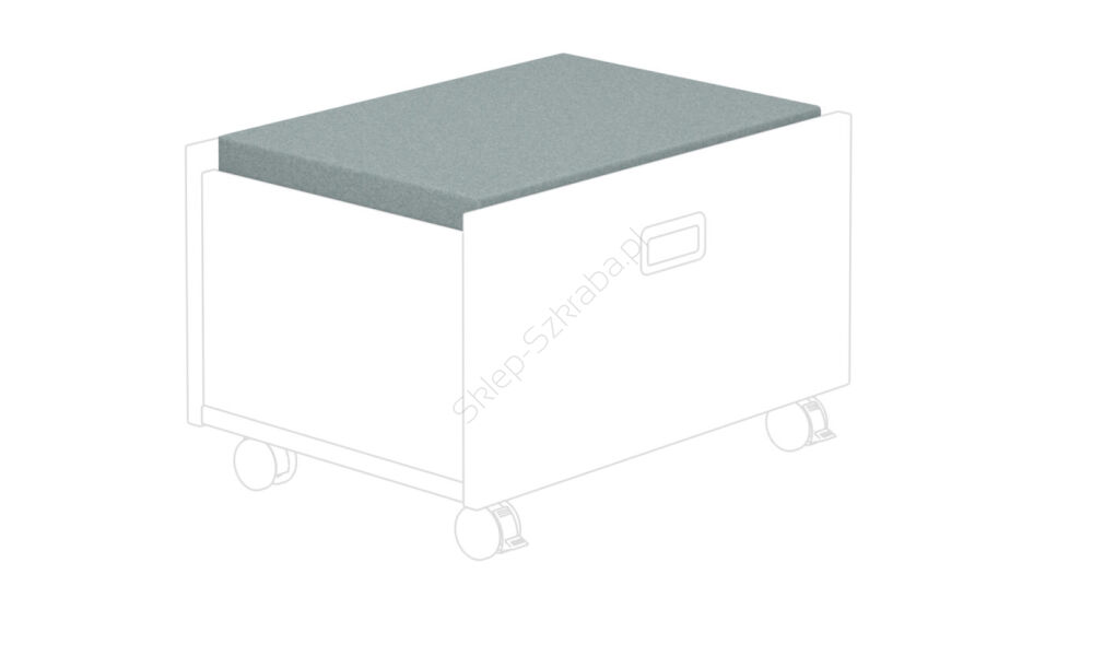 Poduksza na pudełko na kółkach pod łóżko kabinowe PAIDI Mikrofibra/popielaty błękit (13199116 -97103)