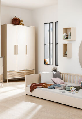 Łóżko dziecięce średnie 90x200 PAIDI Little Flo kaszmirowy beż (1738152)