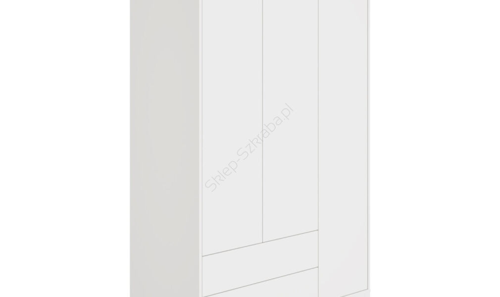 Szafa trzy-drzwiowa z dwoma dolnymi szufladami z wymiennymi frezami kredowy-biały PAIDI Olli (1681351)