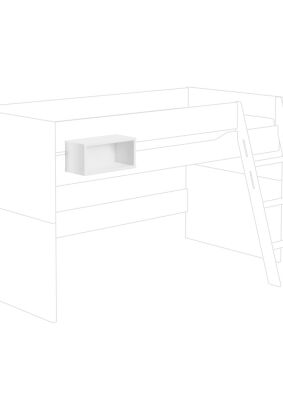 Półka do łóżka kwadratowa PAIDI Tiago / Kira  Kredowo-biały (2172531)