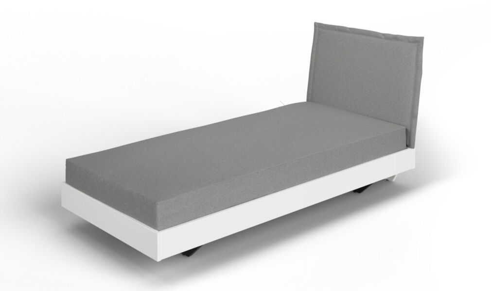 Łóżko wypoczynkowe PAIDI kredowy-biały /kamienny szary 90x200 (1618151-104)