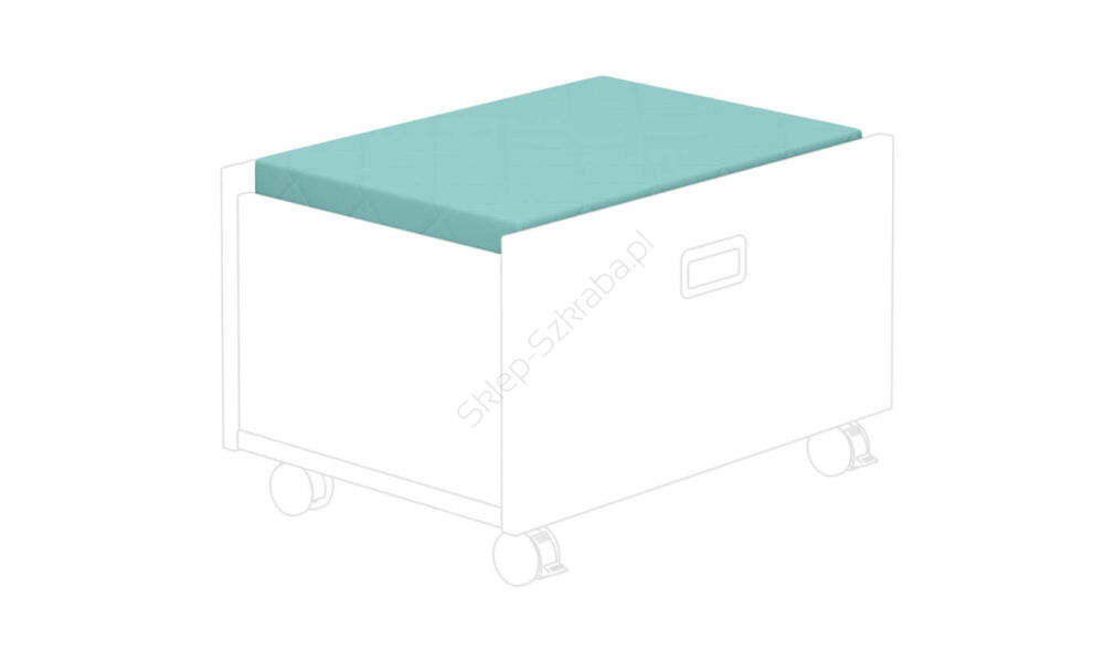 Poduszka do pojemnika na kółkach pod łóżko kabinowe PAIDI bawełna/turkus (13199313 - 93015)