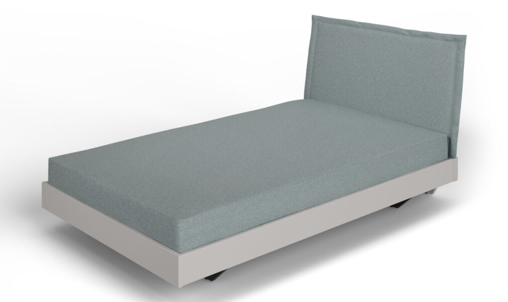 Łóżko wypoczynkowe PAIDI żwirowo szary / popielaty błękit 120x200 (1618169-103)