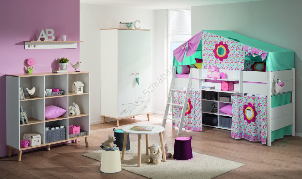 Łóżko piętrowe 120cm 120x200 PAIDI Ylvie imitacja brzozy (1158456)