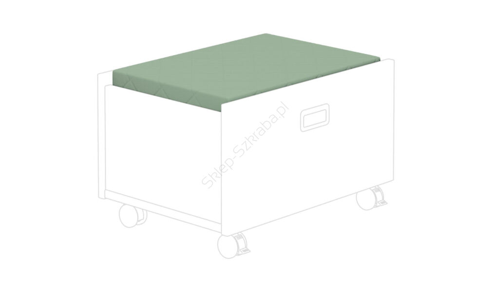 Poduszka do pojemnika na kółkach pod łóżko kabinowe PAIDI bawełna/pastelowa zieleń (13199313 - 93017)